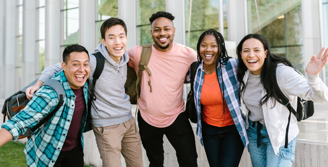 students laughing
