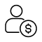 person icon with dollar sign