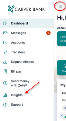 Insights in the mobile app